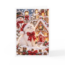 Personalized Gingerbread Christmas Persian Cat Hol
