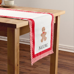 Personalized Gingerbread Christmas Table Runner