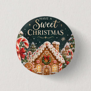 Personalized Gingerbread Christmas with Candy,cake Button