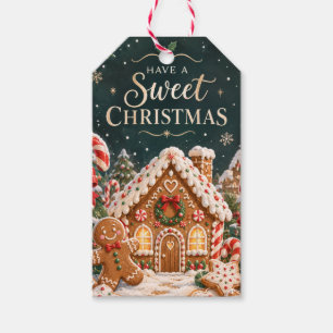 Personalized Gingerbread Christmas with Candy,cake Gift Tags