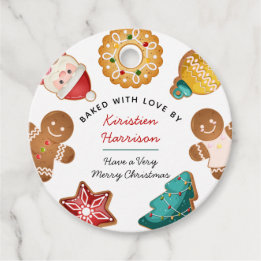 Personalized Gingerbread Cookies Baking Holiday Favor Tags