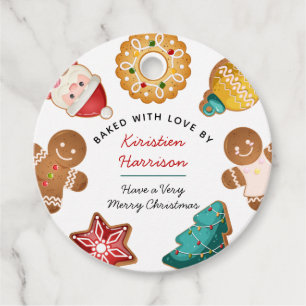 Personalized Gingerbread Cookies Baking Holiday Favor Tags