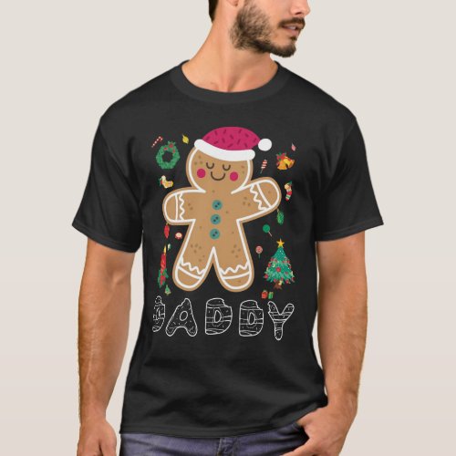 Personalized Gingerbread Family Christmas Pajamas  T_Shirt