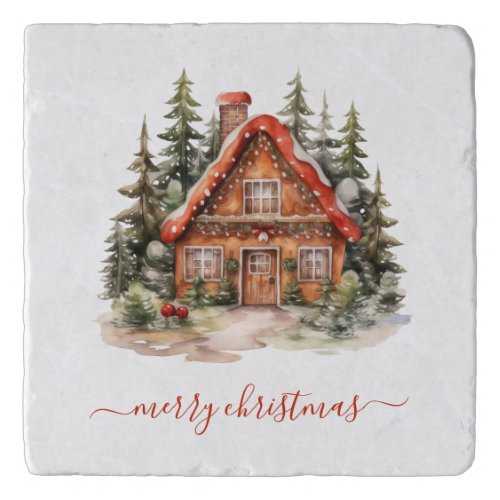 Personalized Gingerbread House Christmas Holiday Trivet