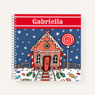 Personalized Gingerbread House Notebook