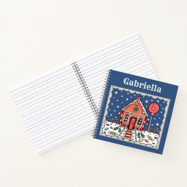 Personalized Gingerbread House Notebook (Inside)