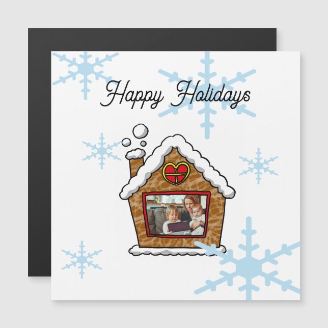 Personalized Gingerbread House Snowflakes Holidays (Front/Back)