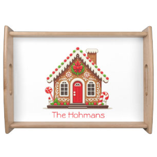 Personalized Gingerbread House Tray