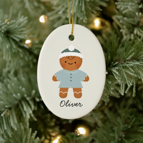 Personalized Gingerbread Man Christmas Ornament