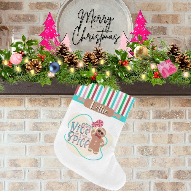 Personalized Gingerbread Man Christmas Stocking (Creator Uploaded)