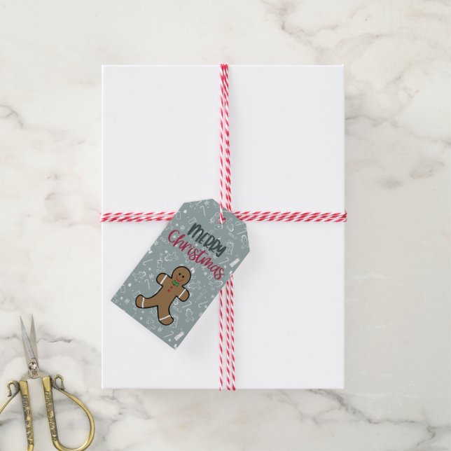 Personalized Gingerbread Man Gift Tag (With Twine)