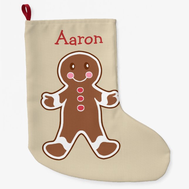 Personalized Gingerbread Stocking (Front)