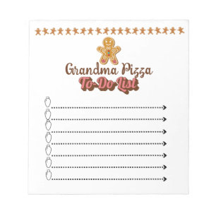 Personalized Gingerbread Themed Holiday To-Do List Notepad