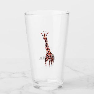 Personalized Giraffe Art Animal Glass