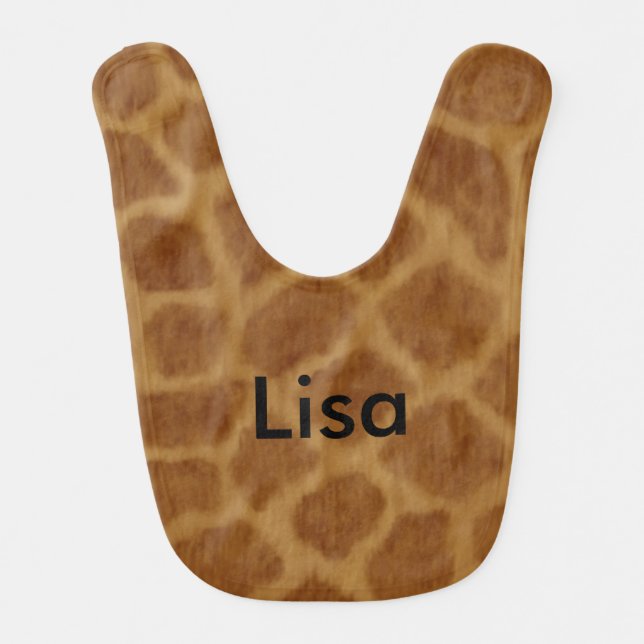Personalized Giraffe Baby Bib (Front)