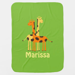 Personalized Giraffe Baby Gifts Blanket
