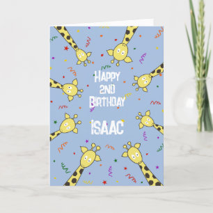 Personalized Giraffe Birthday Card
