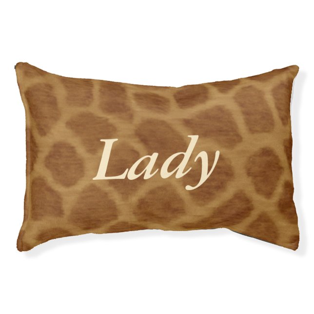 Personalized Giraffe Dog Bed (Front)