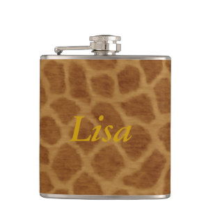 Personalized Giraffe Flask