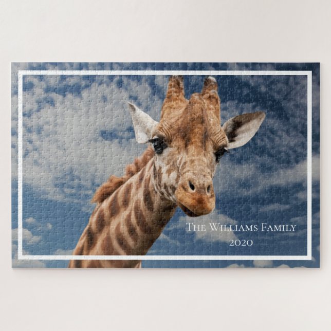 Personalized Giraffe Giant Jigsaw Puzzle (Horizontal)