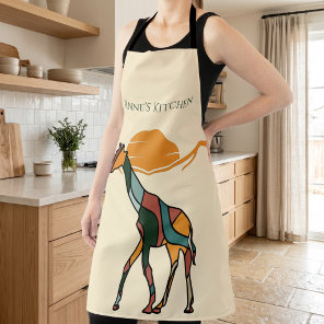Personalized Giraffe Kitchen Name Apron