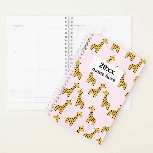 Personalized Giraffe Planner for Kids (Display)