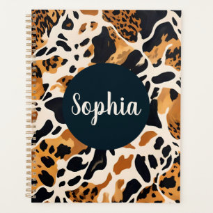 Personalized Giraffe Print Planner