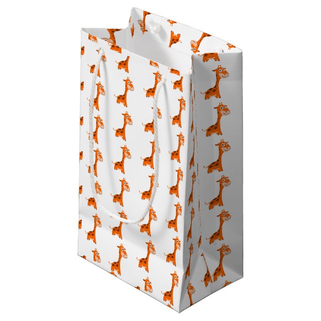 Personalized Giraffe Small Gift Bag (Front Angled)