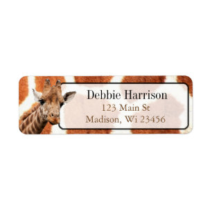 Personalized Giraffe Stripes Return Address Labels