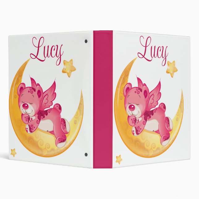 Personalized girl baby book binder (Background)
