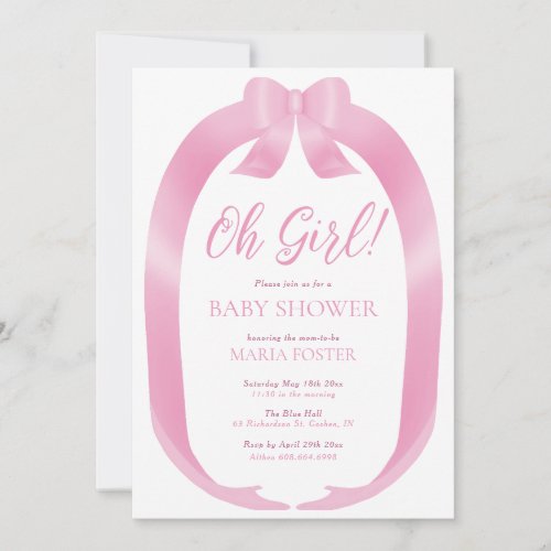 Personalized Girl Baby Shower Invitation