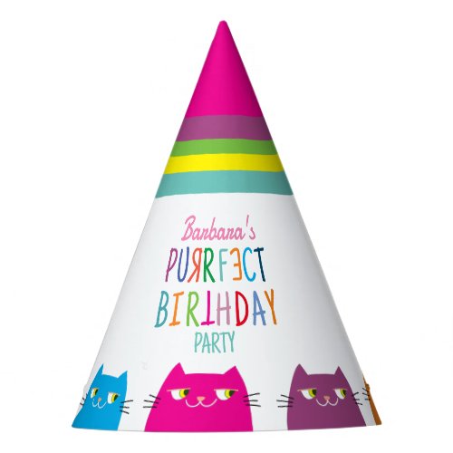 Personalized Girl Birthday Party Party Hat