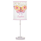 Personalized Girl Butterfly Gold Glitter Pink