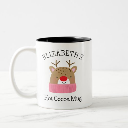 Personalized Girl Christmas Hot Cocoa Mug