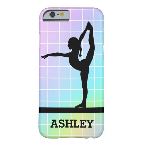 Personalized Girl Gymnastics Colorful Barely There iPhone 6 Case