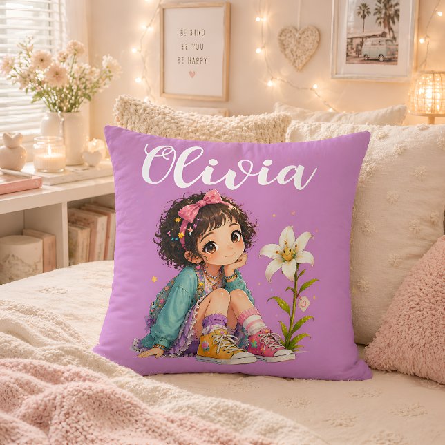 Personalized Girl Name Pillow Cute Kids Gift (Creator Uploaded)