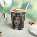 Personalized girl photo birthday paper cups<br><div class="desc">Personalized girl photo birthday paper cups.</div>