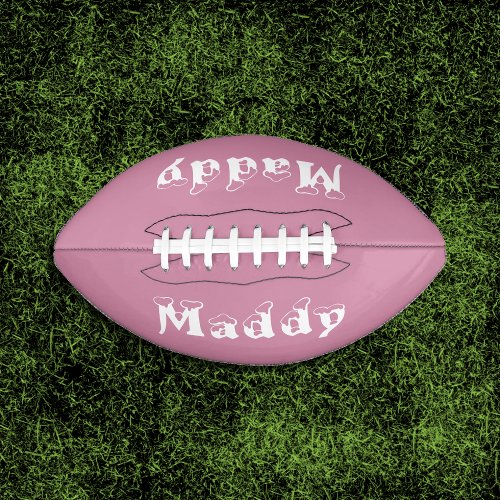 Personalized girl pink and brown football