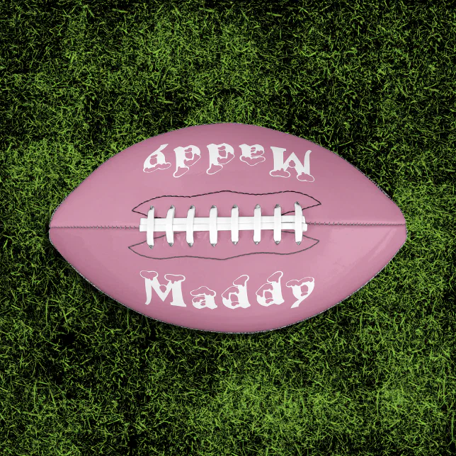 Personalized girl pink and brown football
