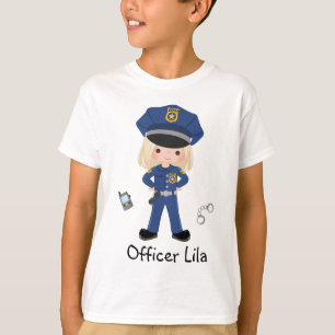 Personalized Girl Police Officer Law Enforcment T-Shirt