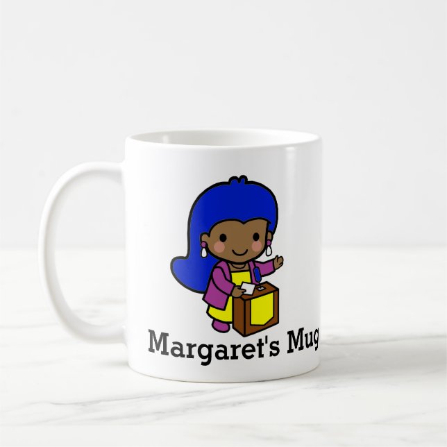 Personalized girl Politician / Speaker Coffee Mug (Left)