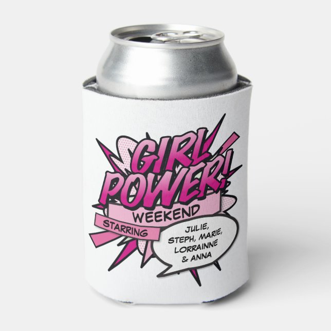 Personalized GIRL POWER Girls Weekend Can Cooler (Can Front)