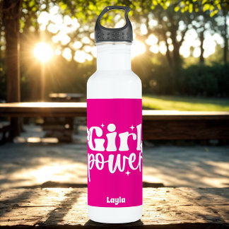 Personalized Girl Power Stainless Steel Water Bottle