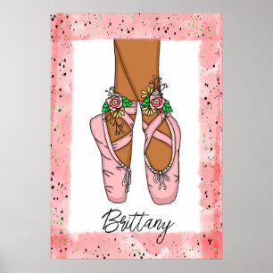 Personalized Girl’s Wall Art Ballet Slippers
