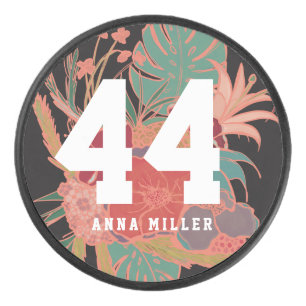 Personalized Girl Women's Hockey Player Team Gift Hockey Puck