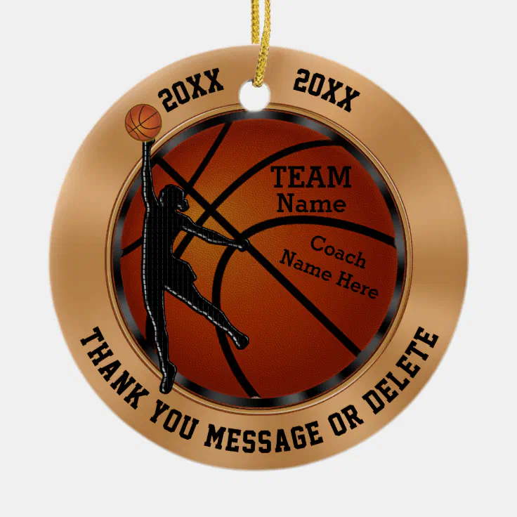 Personalized Girls Basketball Coach Gift, Ornament | Zazzle