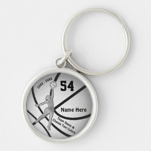 Personalized Girls Basketball Gifts for Seniors Keychain
