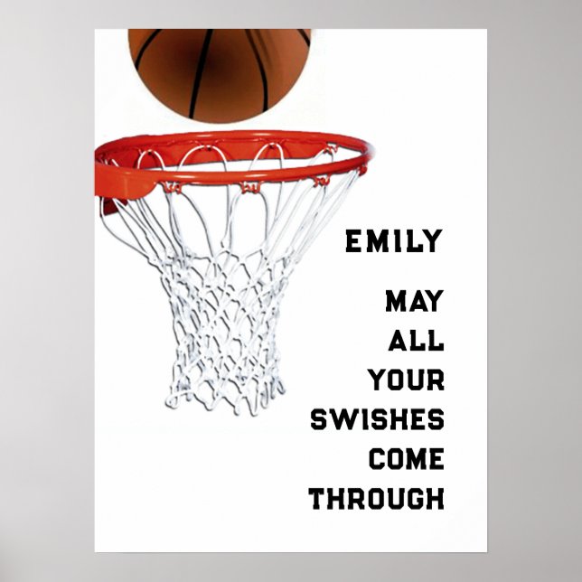 Personalized Girls Basketball Poster (Front)