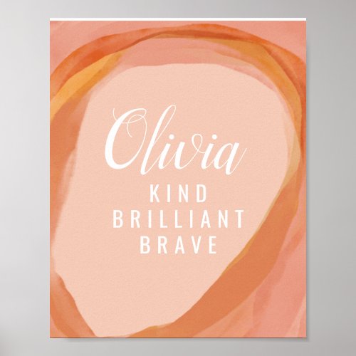 Personalized Girls Bedroom Art Poster