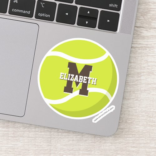 personalized girls boys tennis player sticker